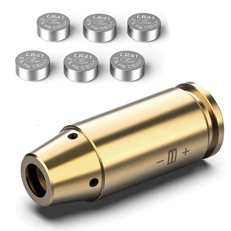 3 Takım Pilli Delik Görüşü 9mm Kırmızı Lazer Sıfırlama Boresighter